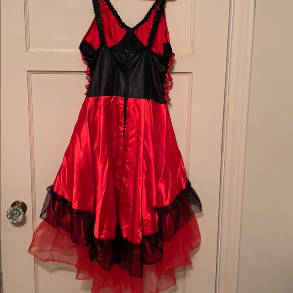 LEG AVENUE RED CAN CAN CORSET DRESS HALLOWEEN COSTUME - Picture 3 of 9
